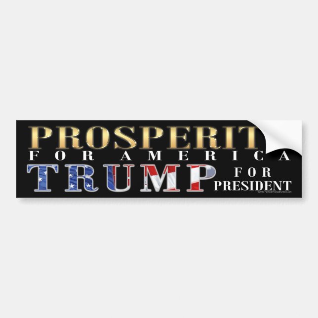 Prosperity for America Bumper Sticker Donald Trump (Front)