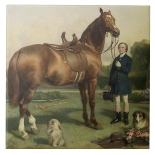 Prosperity (oil on canvas) ceramic tile