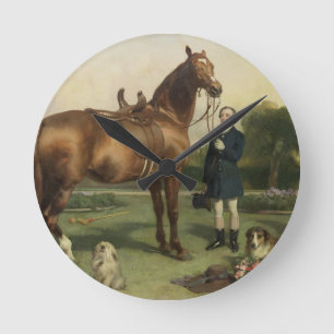 Prosperity (oil on canvas) round clock