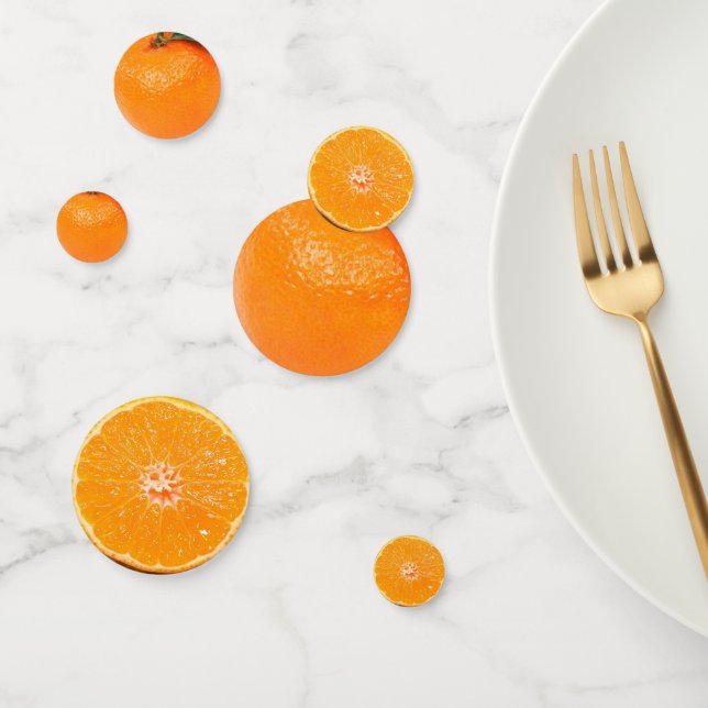 Prosperity orange fruit New Year Confetti (Group)