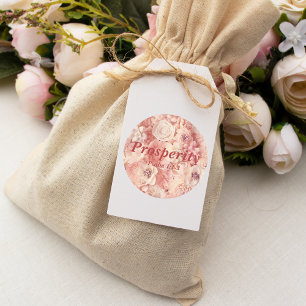 Prosperity Psalm 1:1-3 Verse Elegant Pink Flowers Classic Round Sticker