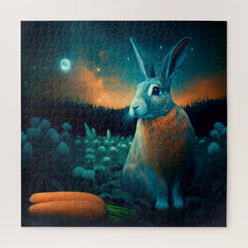 Prosperity Rabbit in the Moonlight Jigsaw Puzzle