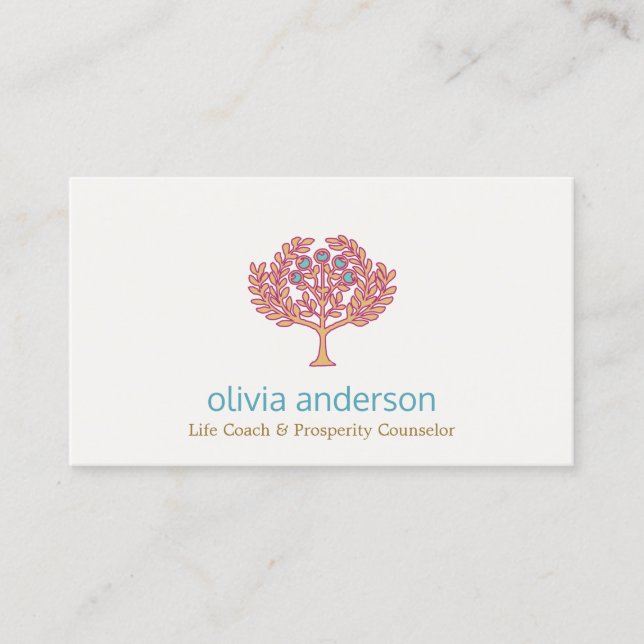 Prosperity Tree Health and Wellness Therapist Business Card (Front)