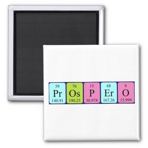 Prospero periodic table name magnet