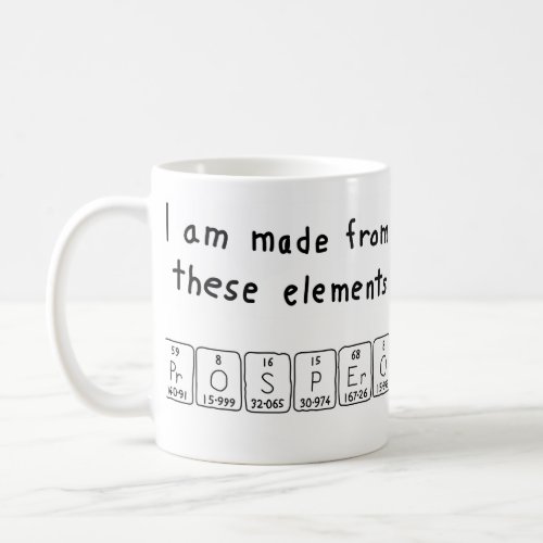 Prospero periodic table name mug