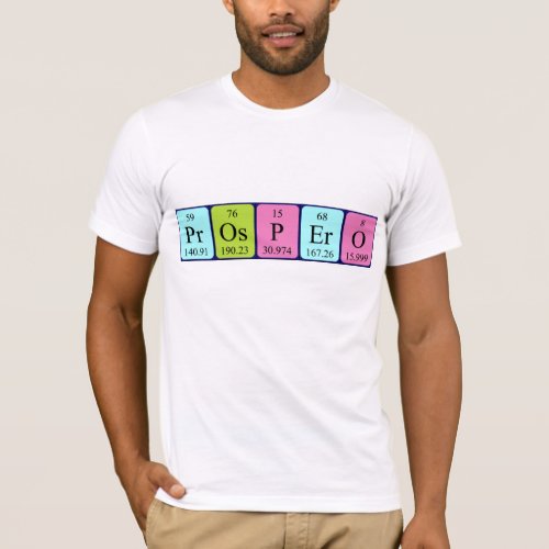 Prospero periodic table name shirt