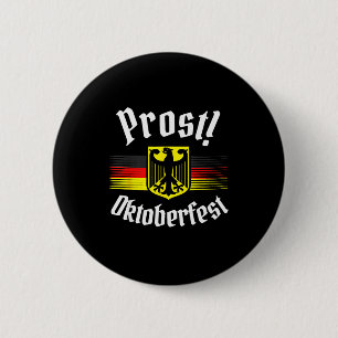 Prost Beer German American Flag Men Mug Button