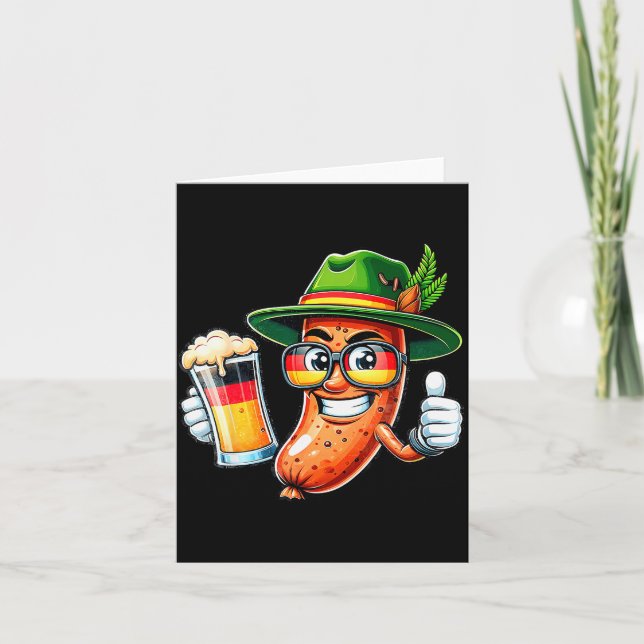 Prost Beer German American Flag Men Mug  Card (Front)