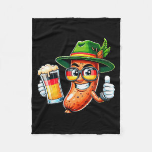 Prost Beer German American Flag Men Mug Fleece Blanket