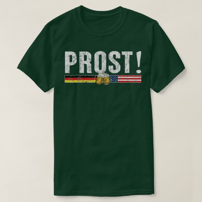 Prost Beer German American Flag Oktoberfest Men Mu T-Shirt (Design Front)