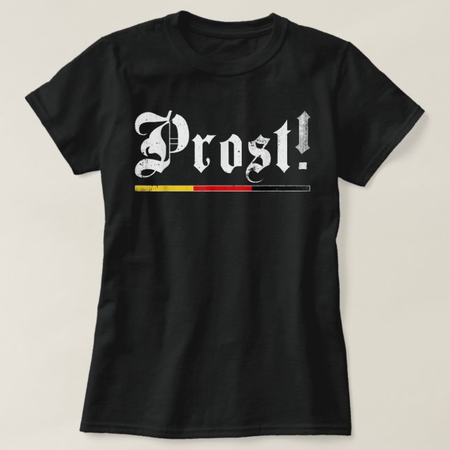 Prost Beer German American Flag T  Oktoberfest Men T-Shirt (Design Front)