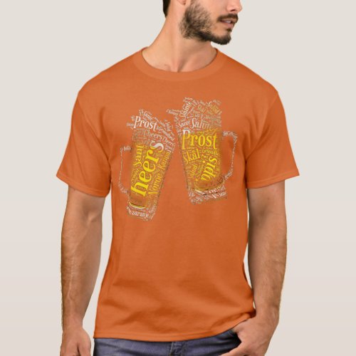 Prost Cheers Oktoberfest Beer Mugs  T_Shirt