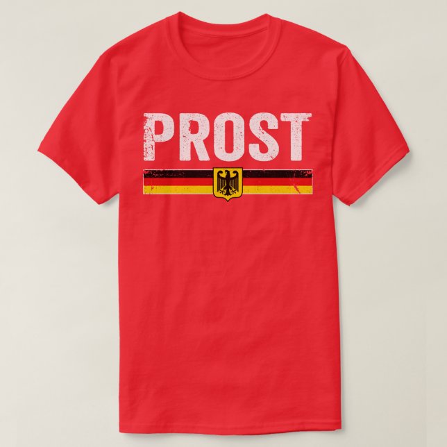 Prost German Coat of Arm Oktoberfest T-Shirt (Design Front)