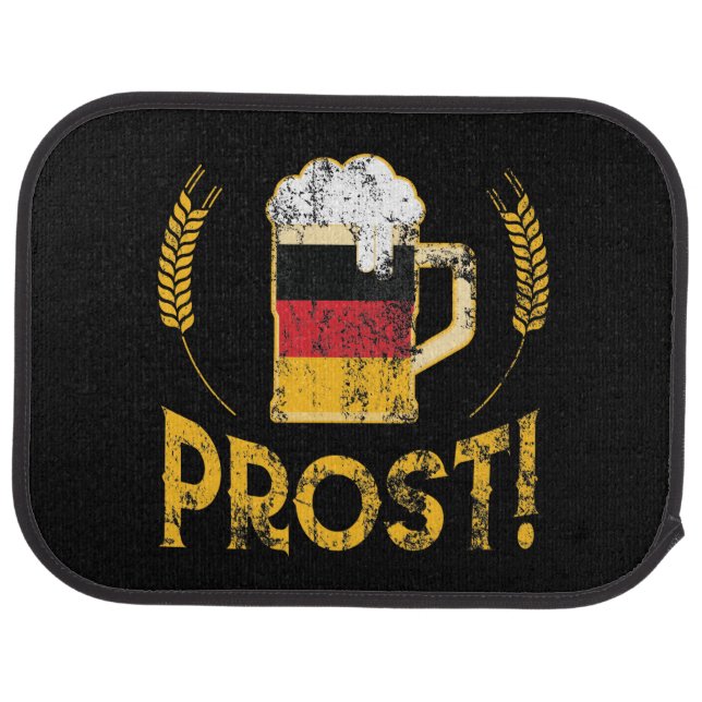 Prost German Flag Beer Lover Oktoberfest Car Floor Mat (Rear)