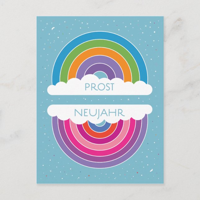 Prost Neujahr Postcard (Front)