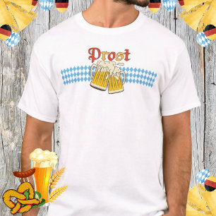 Prost Oktoberfest Beer Design Bavarian Party Vibes T-Shirt
