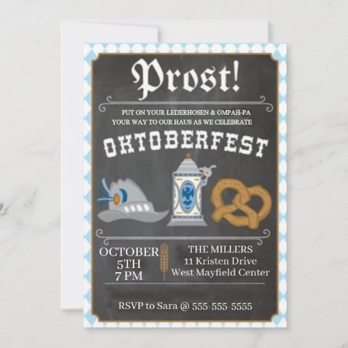 Prost Oktoberfest Party Invitation
