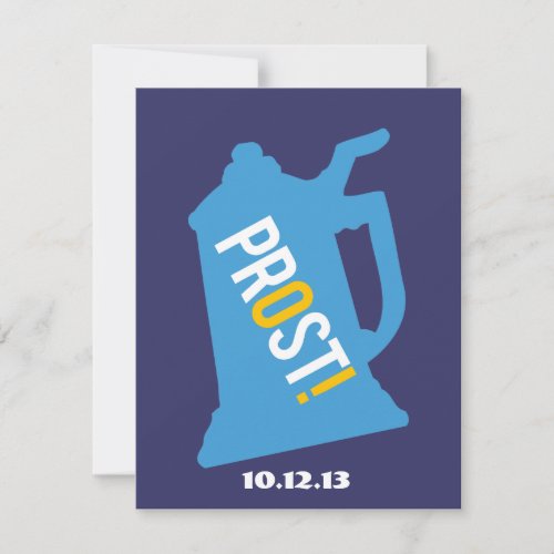 Prost Toast Mens 50th Birthday Party Invitation