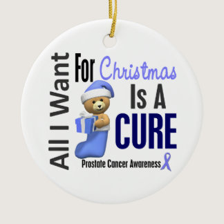 Prostate Cancer All I Want For Christmas Ornaments