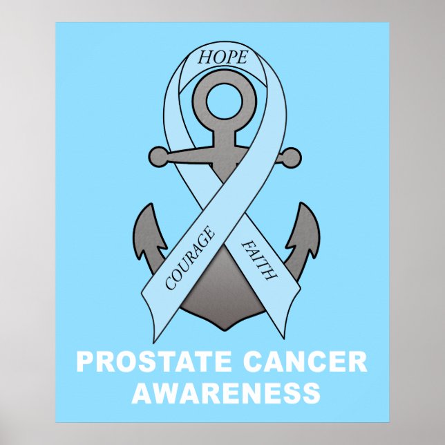 Prostate Cancer Anchor of Hope Poster (Front)