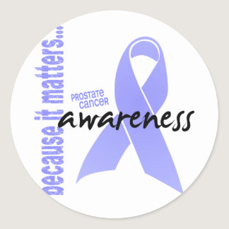 Prostate Cancer Awareness Classic Round Sticker