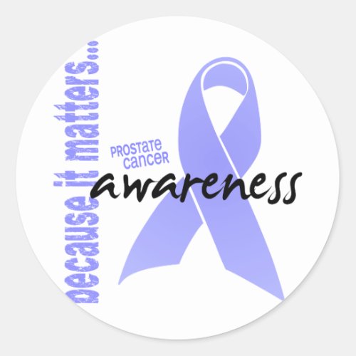 Prostate Cancer Awareness Classic Round Sticker