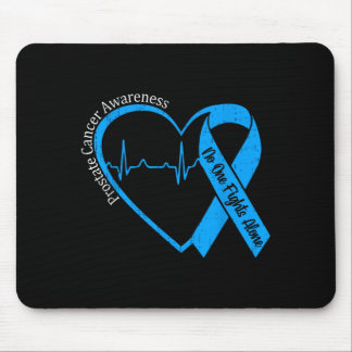 Prostate Cancer Awareness Heart Ribbon Blue Mouse Pad
