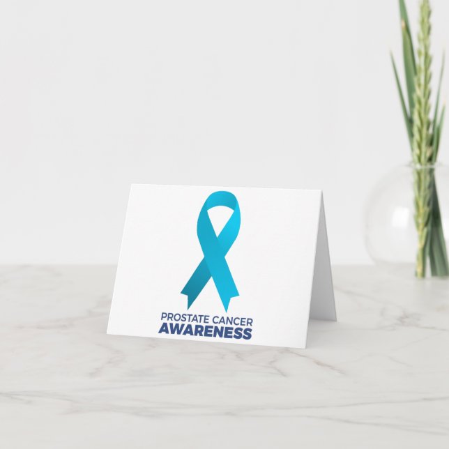 Prostate Cancer Awareness Letterpress Thank You Card (Front)