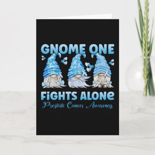 Prostate Cancer Awareness Light Blue Gnome Card