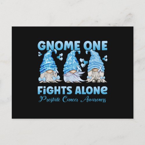 Prostate Cancer Awareness Light Blue Gnome Postcard