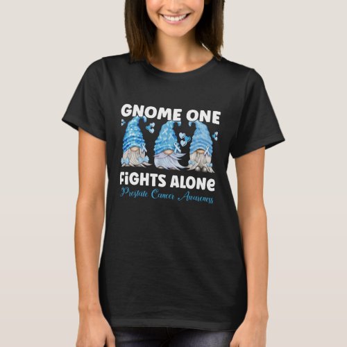 Prostate Cancer Awareness Light Blue Gnome T_Shirt