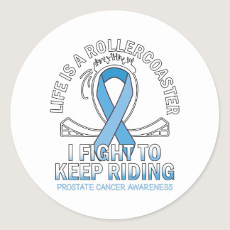 Prostate cancer awareness light blue Gradient Classic Round Sticker