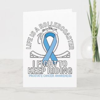 Prostate cancer awareness light blue ribbon card