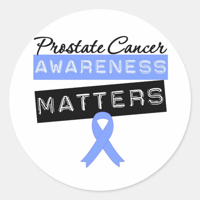 Prostate Cancer Awareness Matters Classic Round Sticker (Front)