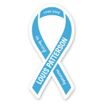 Prostate Cancer Awareness Memorial Photo Ribbon Sticker