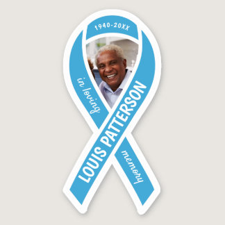 Prostate Cancer Awareness Memorial Photo Ribbon Sticker