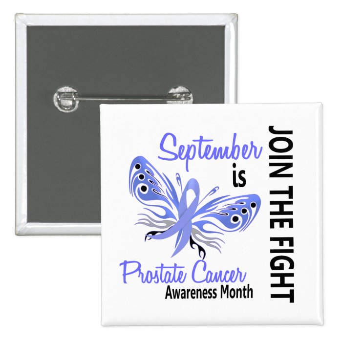 Prostate Cancer Awareness Month Butterfly 3.1 Pinback Buttons