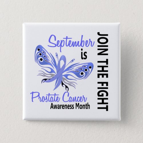 Prostate Cancer Awareness Month Butterfly 31 Pinback Button