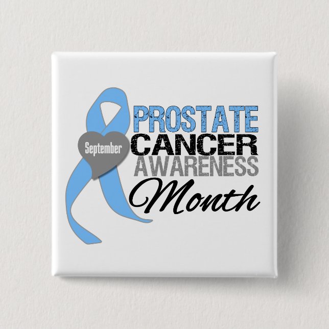Prostate Cancer Awareness Month Draped Ribbon 2 Pinback Button (Front)