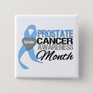 Prostate Cancer Awareness Month Draped Ribbon 2 Pinback Button