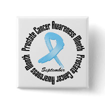 Prostate  Cancer Awareness Month Ribbon Button
