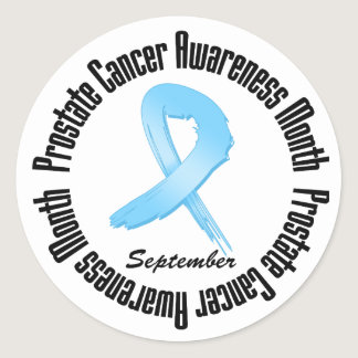 Prostate  Cancer Awareness Month Ribbon Classic Round Sticker