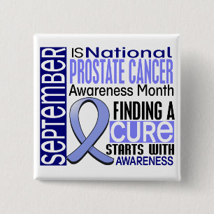 Prostate Cancer Awareness Month Ribbon I2 1.5 Pinback Button