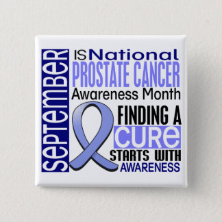 Prostate Cancer Awareness Month Ribbon I2 1.5 Pinback Button