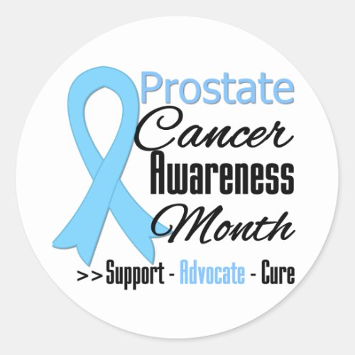 Prostate  Cancer AWARENESS Month v5 Classic Round Sticker