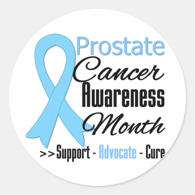 Prostate  Cancer AWARENESS Month v5 Classic Round Sticker (Front)