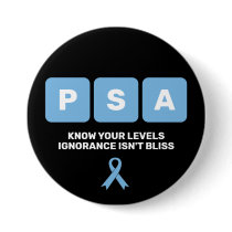 Prostate Cancer Awareness PSA  Button