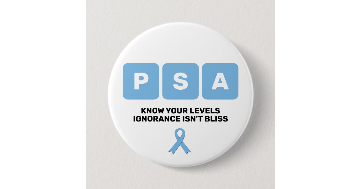 Prostate Button Prostate Cancer Awareness PSA Button | Zazzle