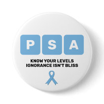 Prostate Cancer Awareness PSA  Button