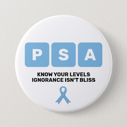 Prostate Cancer Awareness PSA  Button
